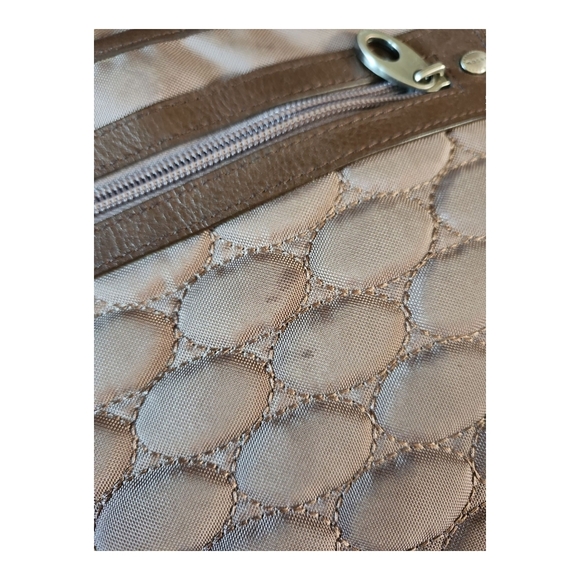 Mosey Quilted Taupe Crossbody Bag – Eco-Friendly, Made from Recycled Plastic - Picture 4 of 12